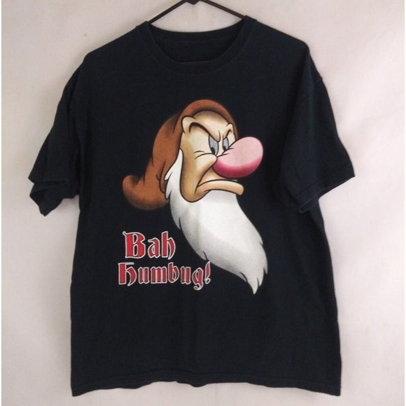 Disney Snow White & The Seven Dwarfs Grumpy Bah Humbug! Women's T-Shirt XL - Picture 1 of 4